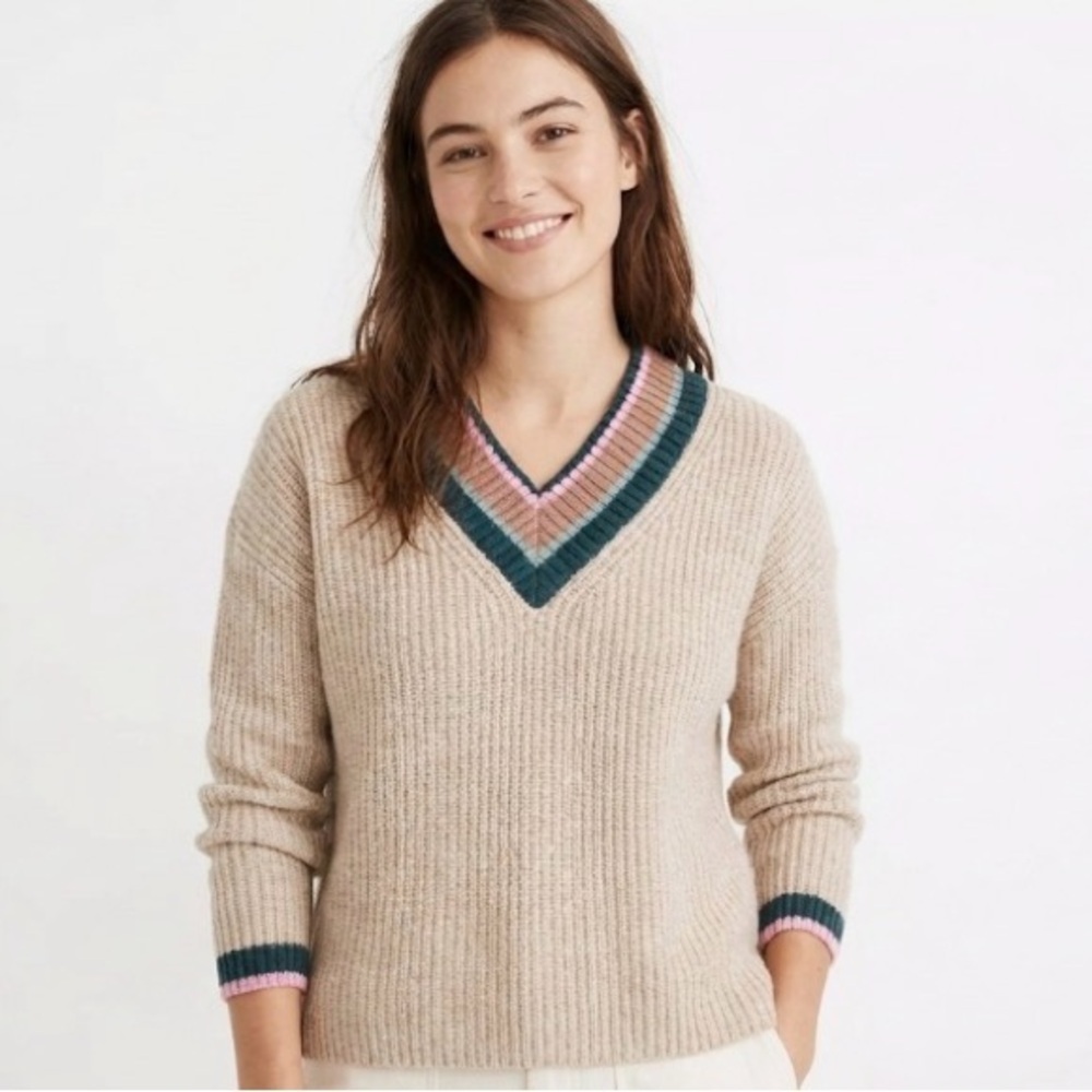 Madewell Women's V-Neck Wool Sweater Size S